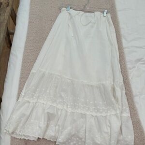 Brandy Melville Elegant White Maxi Skirt